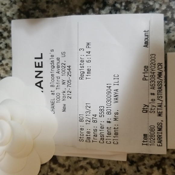 SOLD!!! Baguette  Christal CC XL dangle earrings - Picture 12 of 17